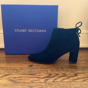 Stuart Weitzman Lofty Suede Booties in Black